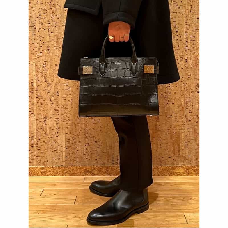 PELLE MORBIDA PELLE MORBIDA＜ペッレ モルビダ＞バーニーズ　ニューヨーク限定ミニボストンバッグ BLACK