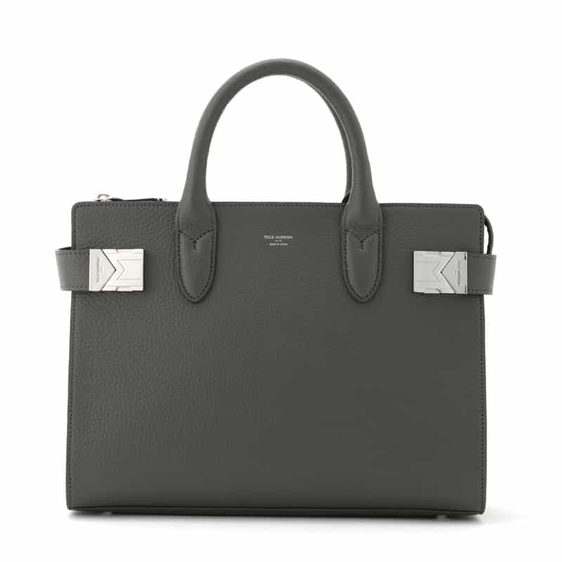 PELLE MORBIDA PELLE MORBIDA＜ペッレ モルビダ＞レザーミニボストンバッグ GRAY