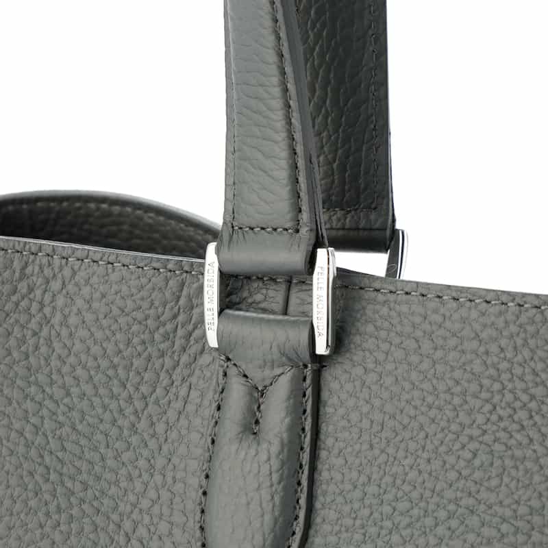 PELLE MORBIDA PELLE MORBIDA＜ペッレ モルビダ＞レザー トートバッグ GRAY