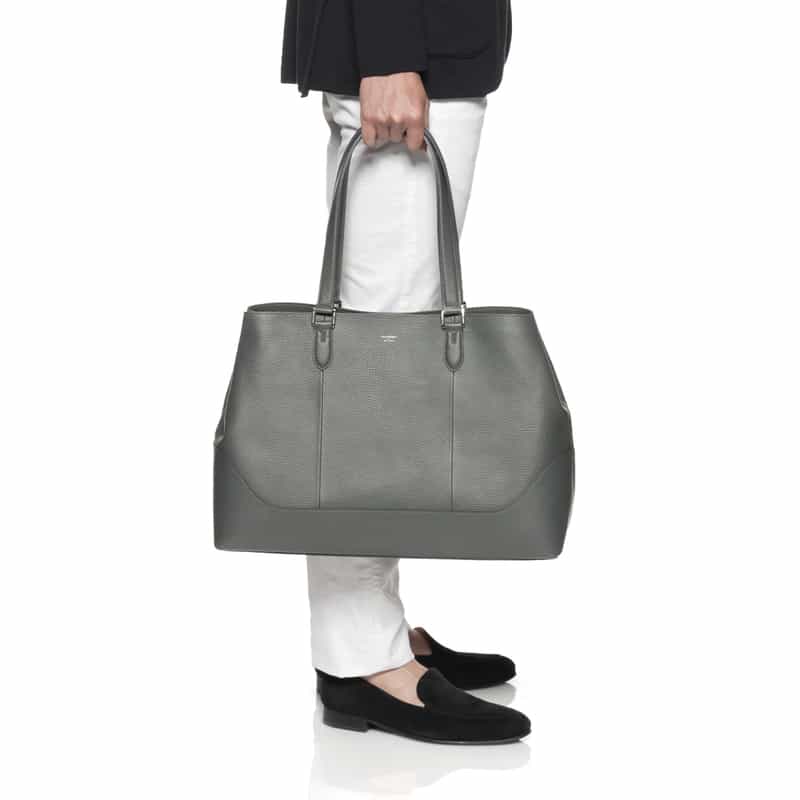 PELLE MORBIDA PELLE MORBIDA＜ペッレ モルビダ＞レザー トートバッグ GRAY