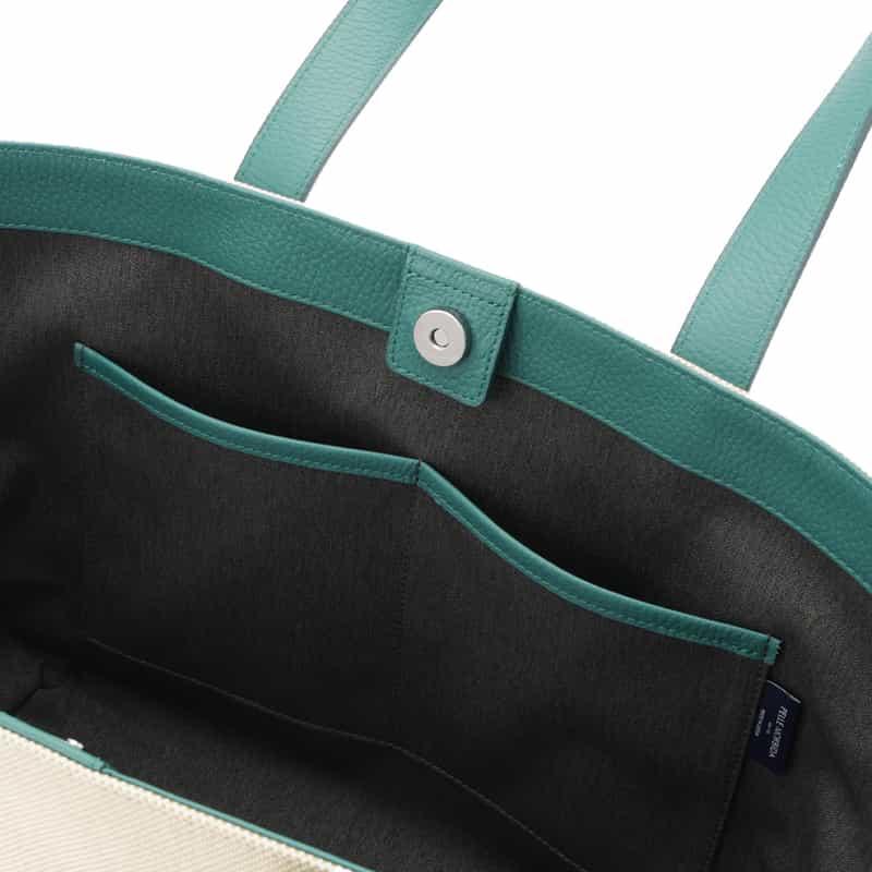 PELLE MORBIDA PELLE MORBIDA＜ペッレ モルビダ＞キャンバストートバッグ GREEN
