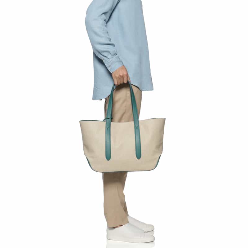 PELLE MORBIDA PELLE MORBIDA＜ペッレ モルビダ＞キャンバストートバッグ GREEN