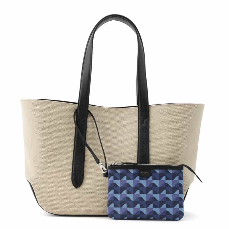 PELLE MORBIDA PELLE MORBIDA＜ペッレ モルビダ＞キャンバストートバッグ BLACK