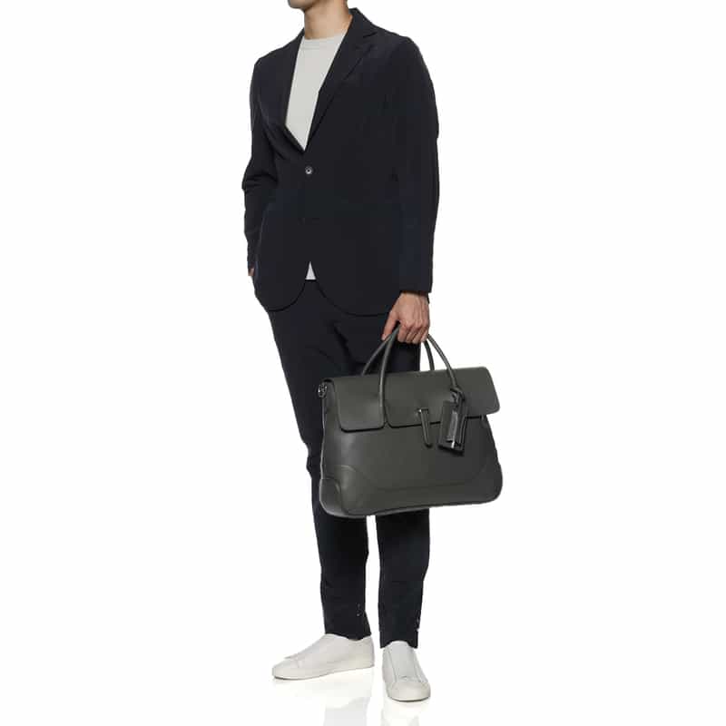 PELLE MORBIDA PELLE MORBIDA＜ペッレ モルビダ＞フラップボストンバッグ GRAY