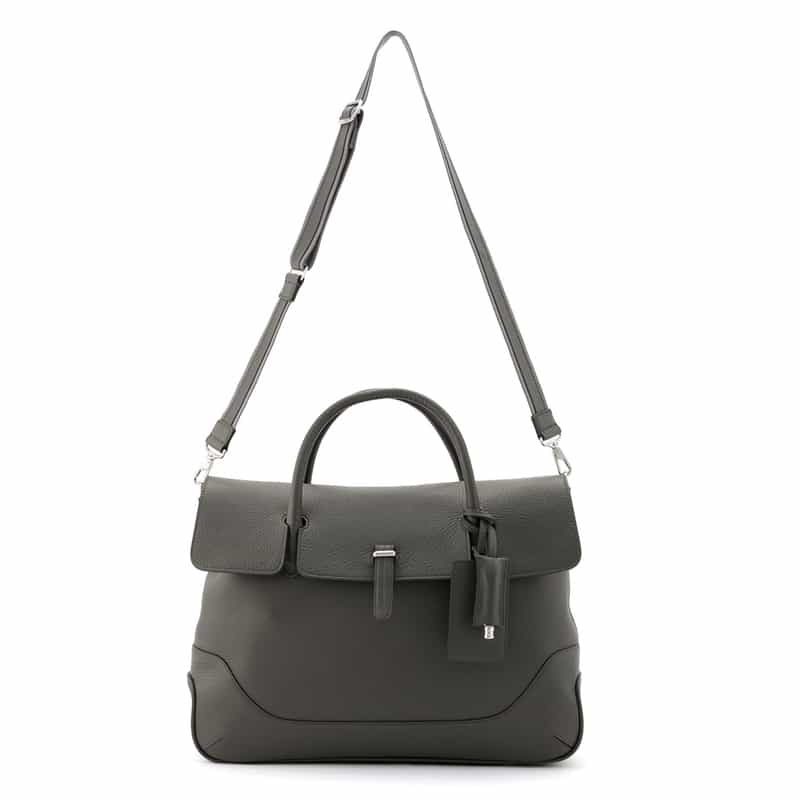 PELLE MORBIDA PELLE MORBIDA＜ペッレ モルビダ＞フラップボストンバッグ GRAY