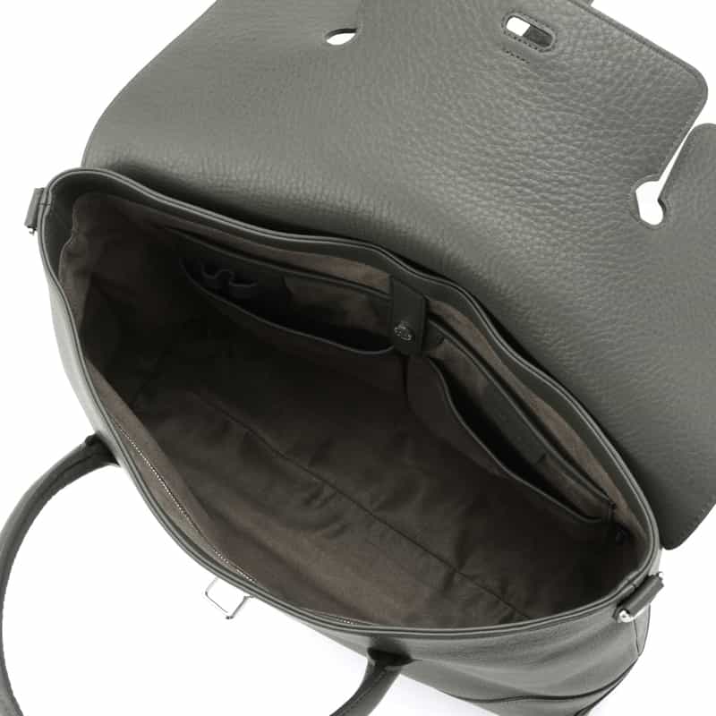 PELLE MORBIDA PELLE MORBIDA＜ペッレ モルビダ＞フラップボストンバッグ GRAY