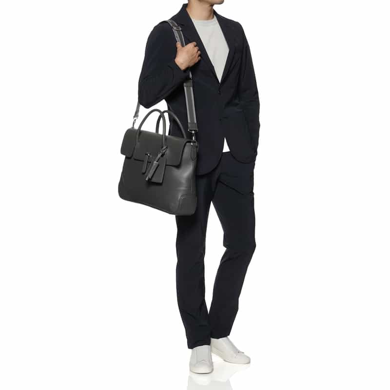 PELLE MORBIDA PELLE MORBIDA＜ペッレ モルビダ＞フラップボストンバッグ GRAY