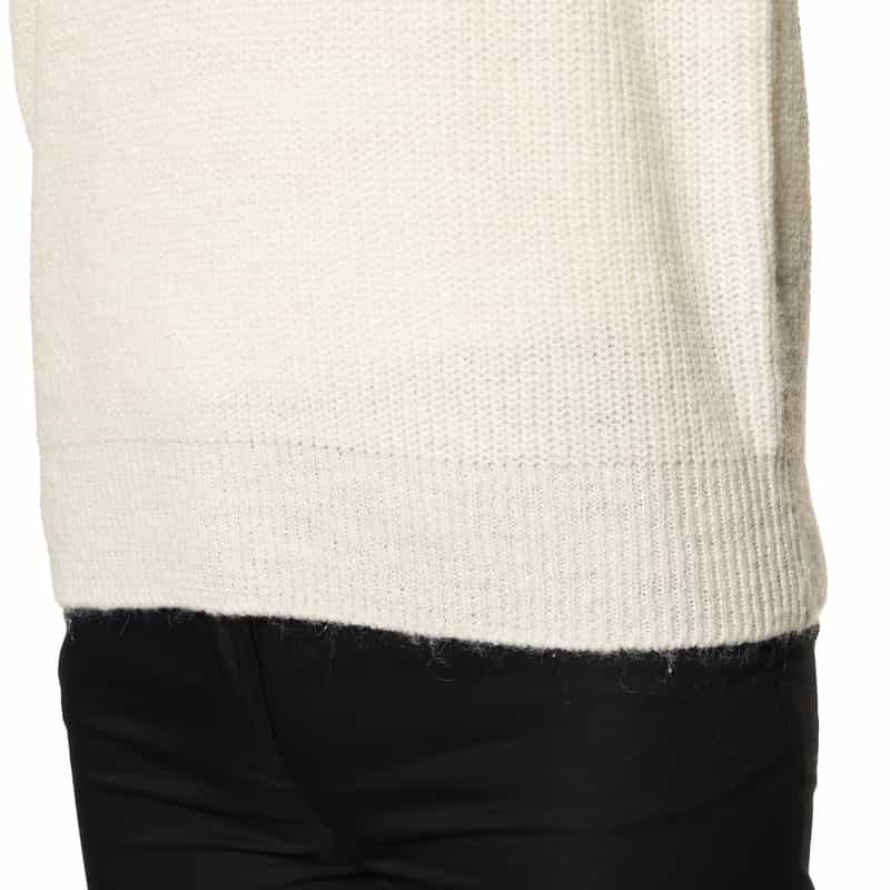 BARNEYS NEW YORK ウォッシャブル コンビネーションボーダーニットプルオーバー WHITE