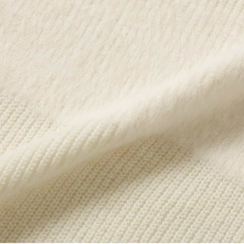 BARNEYS NEW YORK ウォッシャブル コンビネーションボーダーニットプルオーバー WHITE