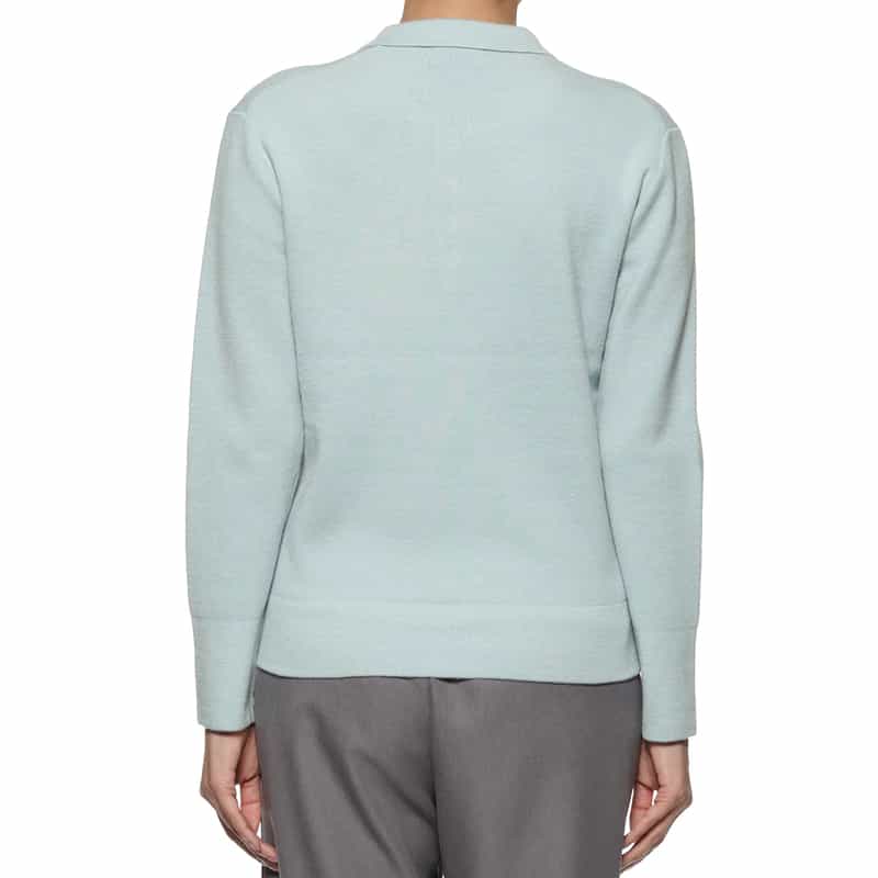 BARNEYS NEW YORK ウォッシャブル ポロニットプルオーバー LIGHT BLUE