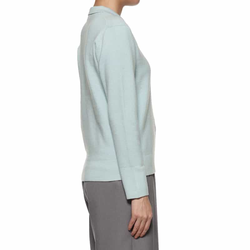 BARNEYS NEW YORK ウォッシャブル ポロニットプルオーバー LIGHT BLUE