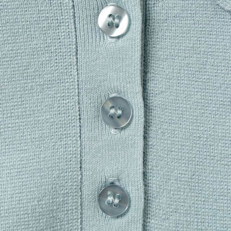 BARNEYS NEW YORK ウォッシャブル ポロニットプルオーバー LIGHT BLUE