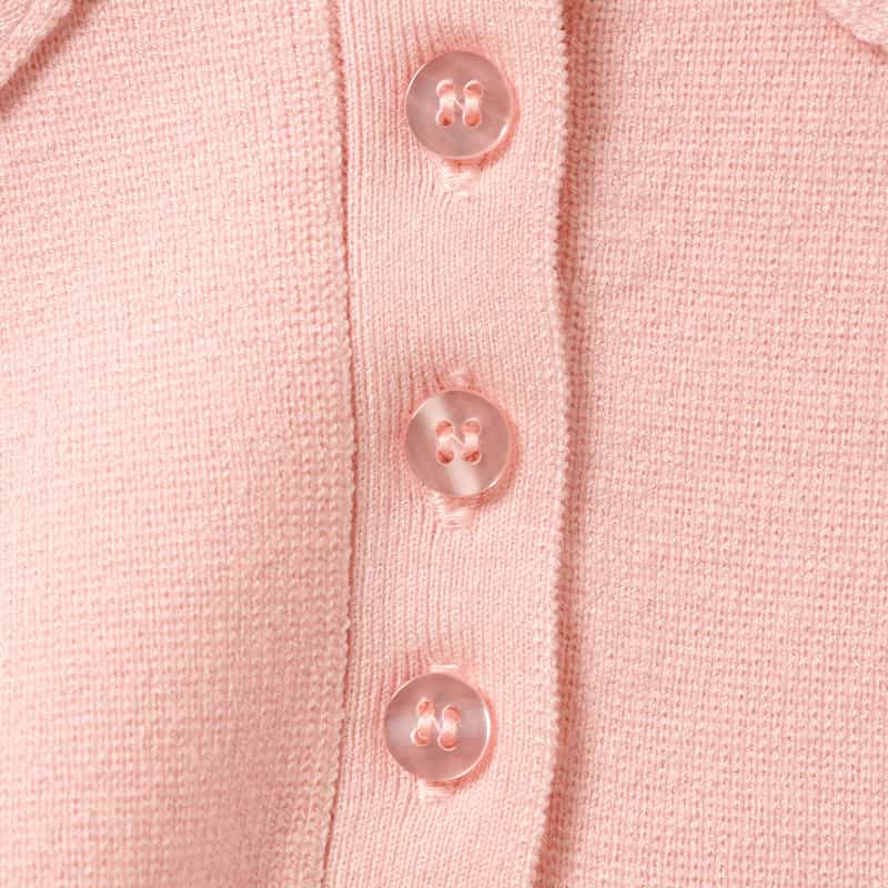 BARNEYS NEW YORK ウォッシャブル ポロニットプルオーバー LIGHT PINK