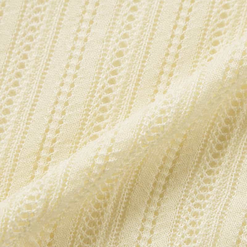 BARNEYS NEW YORK ウォッシャブル レースニットプルオーバー WHITE