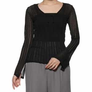 ウォッシャブル レースニットプルオーバー