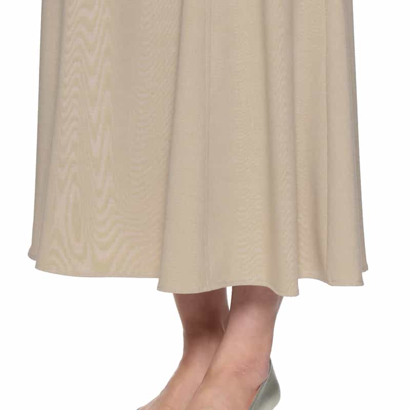 BARNEYS NEW YORK ウォッシャブル サイドボーダーフレアスカート BEIGE