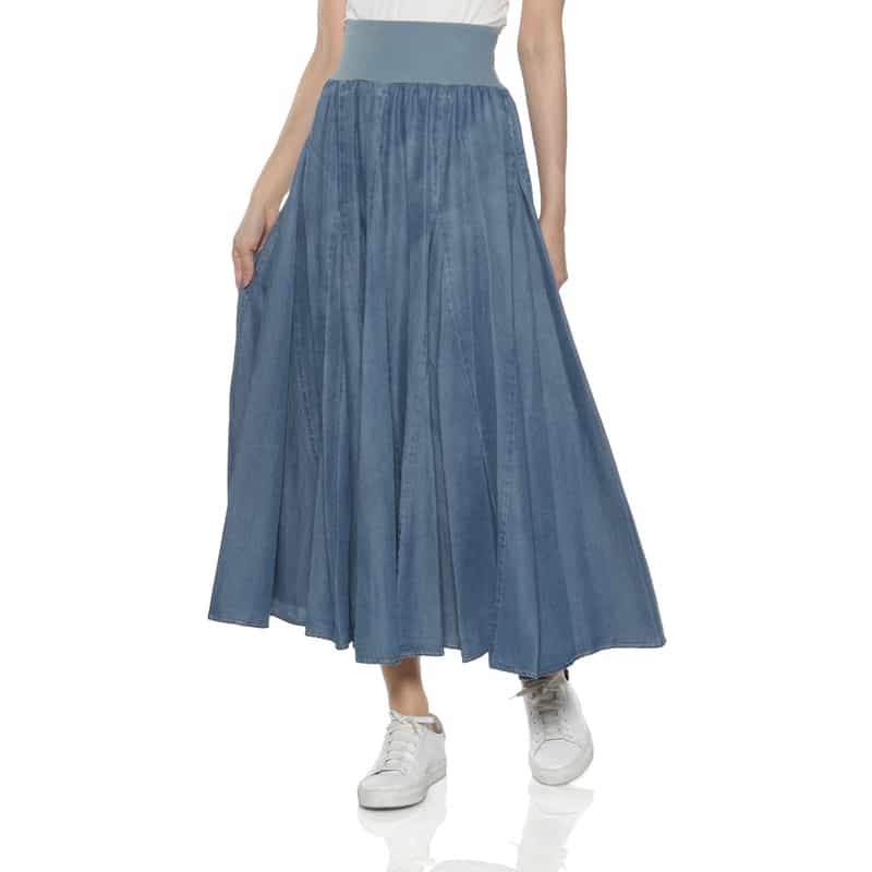 BARNEYS NEW YORK ウォッシャブル デニムスカート BLUE