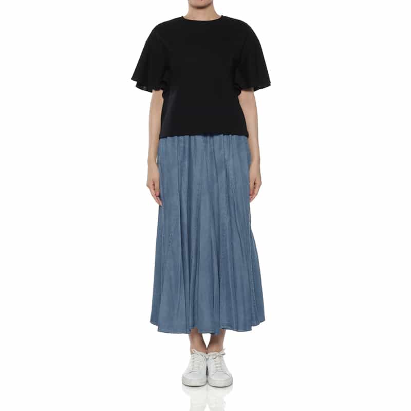 BARNEYS NEW YORK ウォッシャブル デニムスカート BLUE