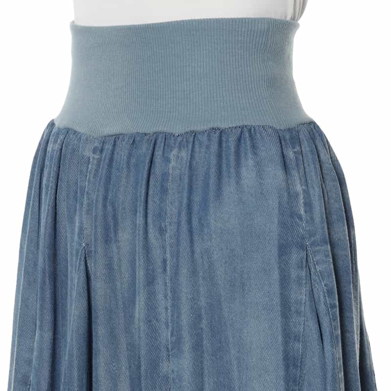 BARNEYS NEW YORK ウォッシャブル デニムスカート BLUE