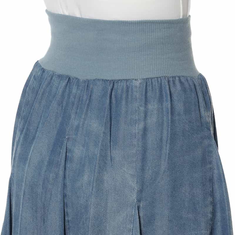 BARNEYS NEW YORK ウォッシャブル デニムスカート BLUE