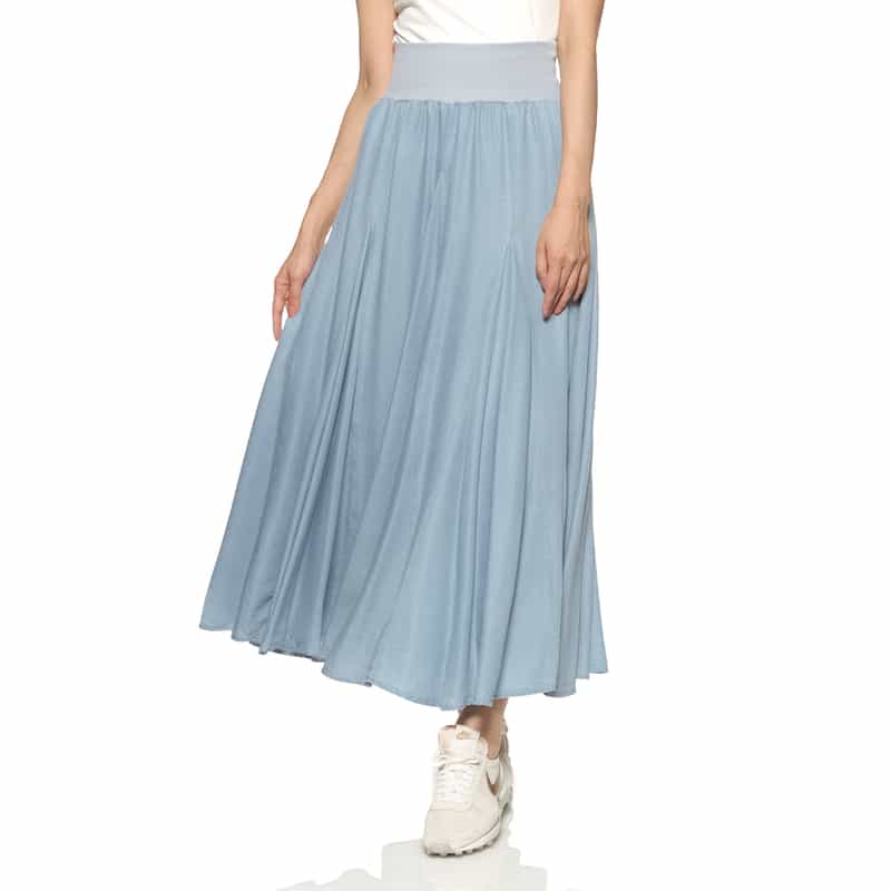 BARNEYS NEW YORK ウォッシャブル デニムスカート LIGHT BLUE