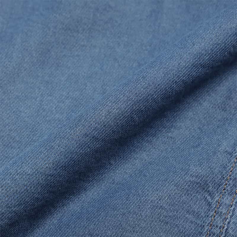 BARNEYS NEW YORK ウォッシャブル ビッグシルエット レーヨンデニム ブルゾン BLUE