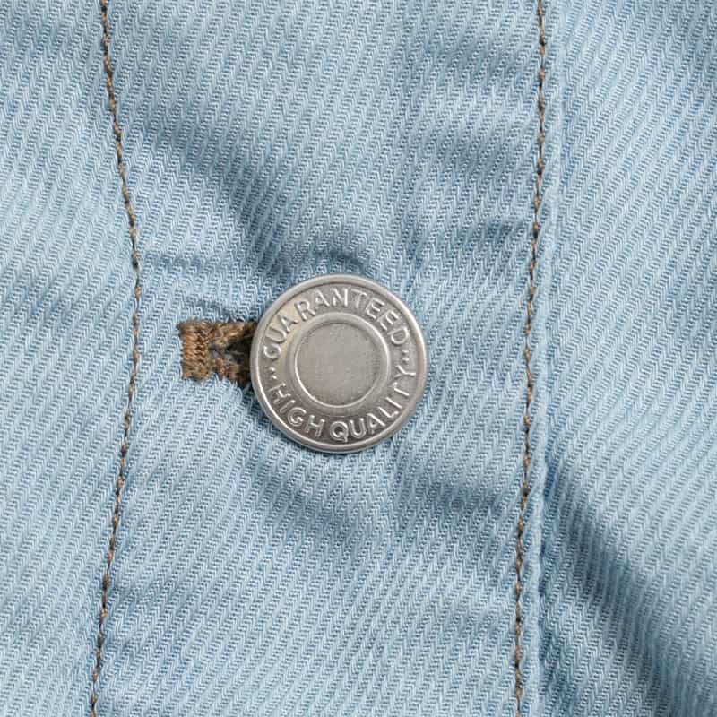 BARNEYS NEW YORK ウォッシャブル ビッグシルエット レーヨンデニム ブルゾン LT BLUE