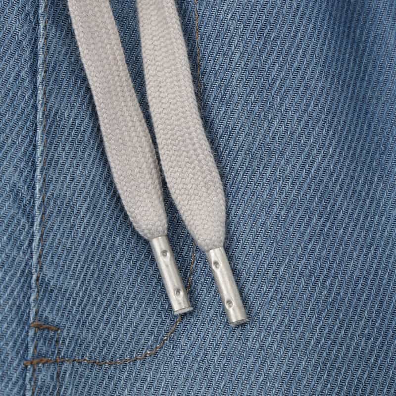 BARNEYS NEW YORK ウォッシャブル レーヨンデニム ドローストリングワイドパンツ BLUE