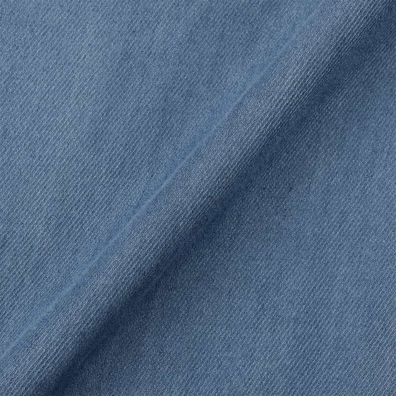 BARNEYS NEW YORK ウォッシャブル レーヨンデニム ドローストリングワイドパンツ BLUE