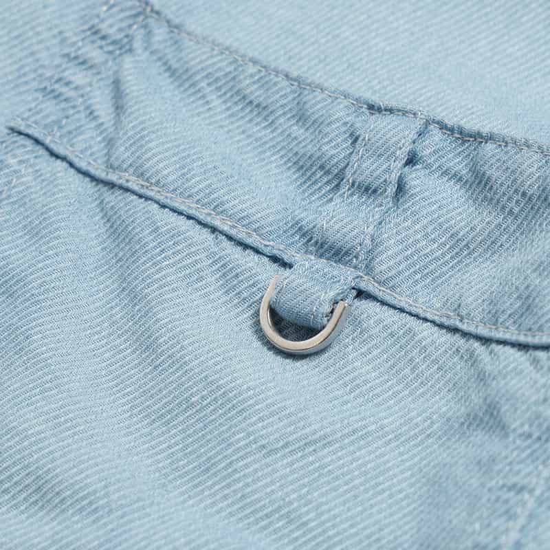 BARNEYS NEW YORK ウォッシャブル 2WAY レーヨンデニム シャツ LT BLUE