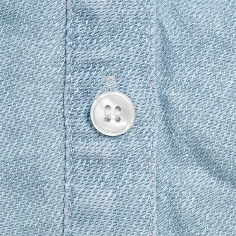 BARNEYS NEW YORK ウォッシャブル 2WAY レーヨンデニム シャツ LT BLUE