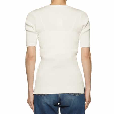 AURALEE ハイゲージ　リブ　ニットTシャツ　カットソー size0 AURALEE ハイゲージ リブ ニット Tシャツ カットソー