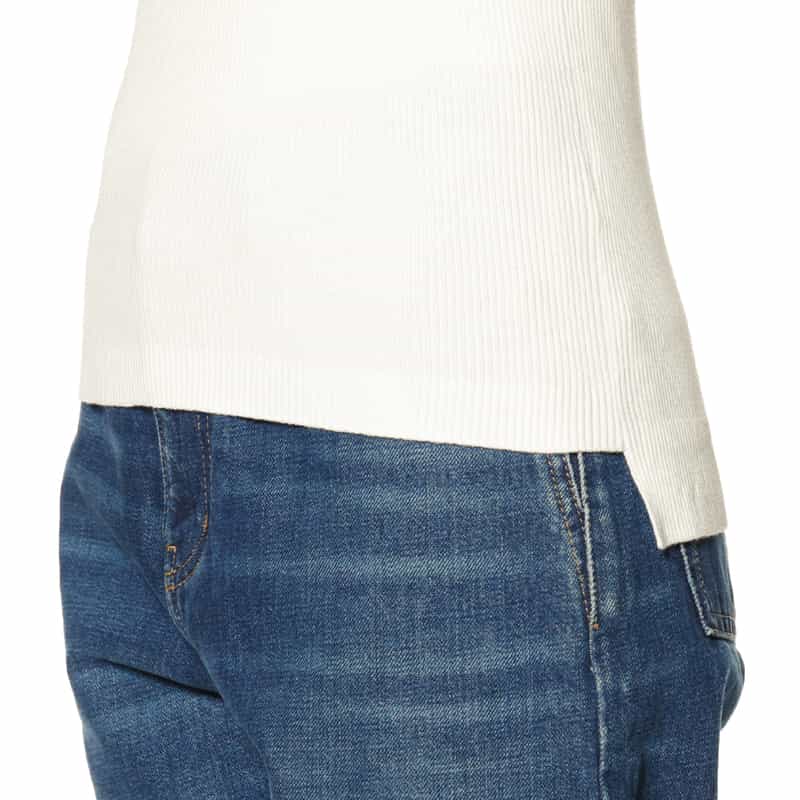 AURALEE AURALEE<オーラリー>ハイゲージ リブニットTシャツ WHITE