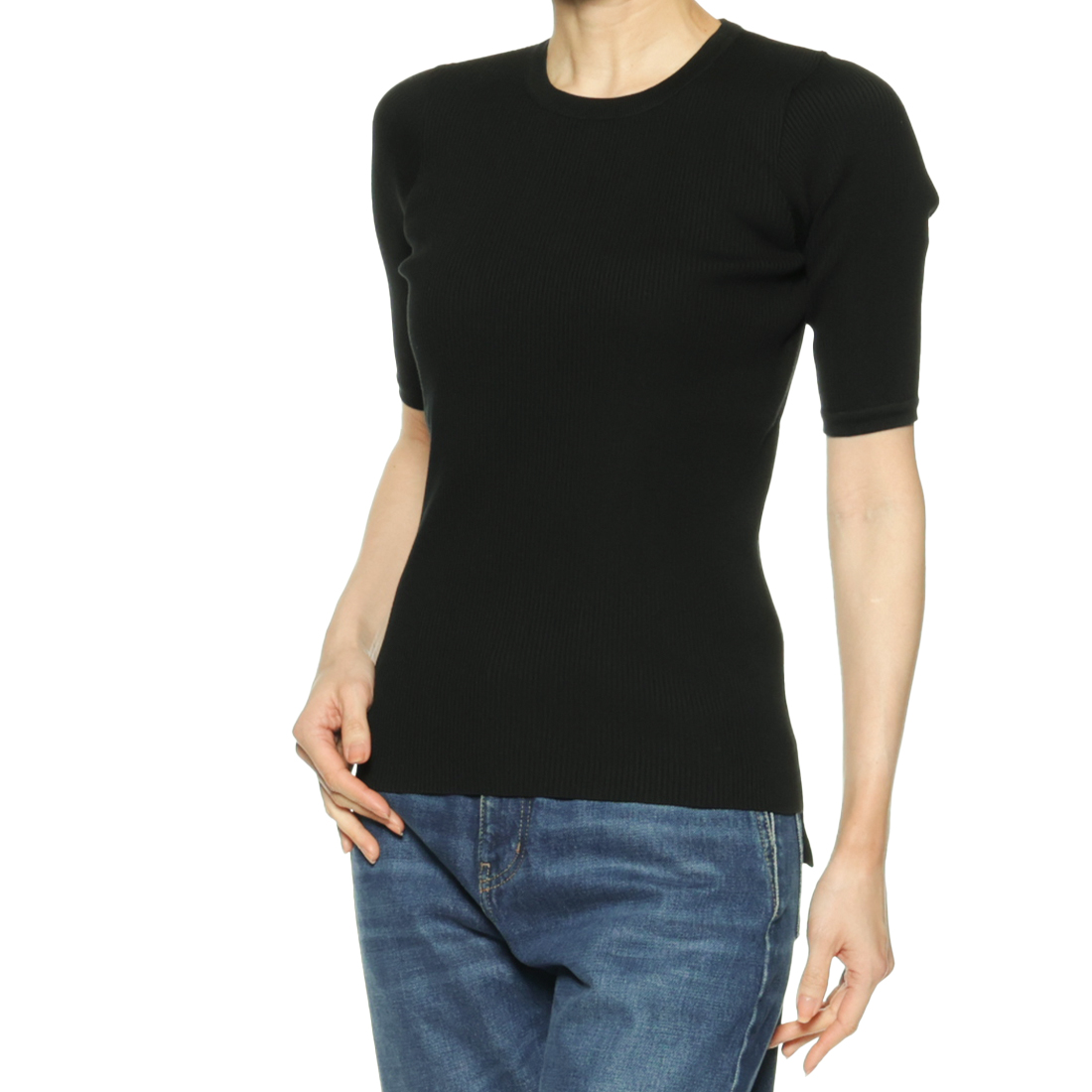 AURALEE＜オーラリー＞ハイゲージ リブニットTシャツ