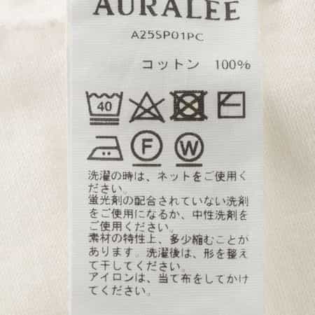 AURALEE＜オーラリー＞コットン素材ボートネック ロングスリーブ