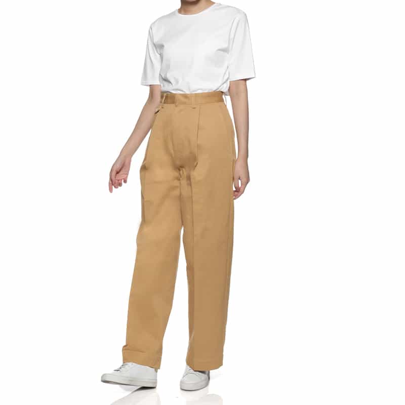 AURALEE コットンチノパンツ CAMEL