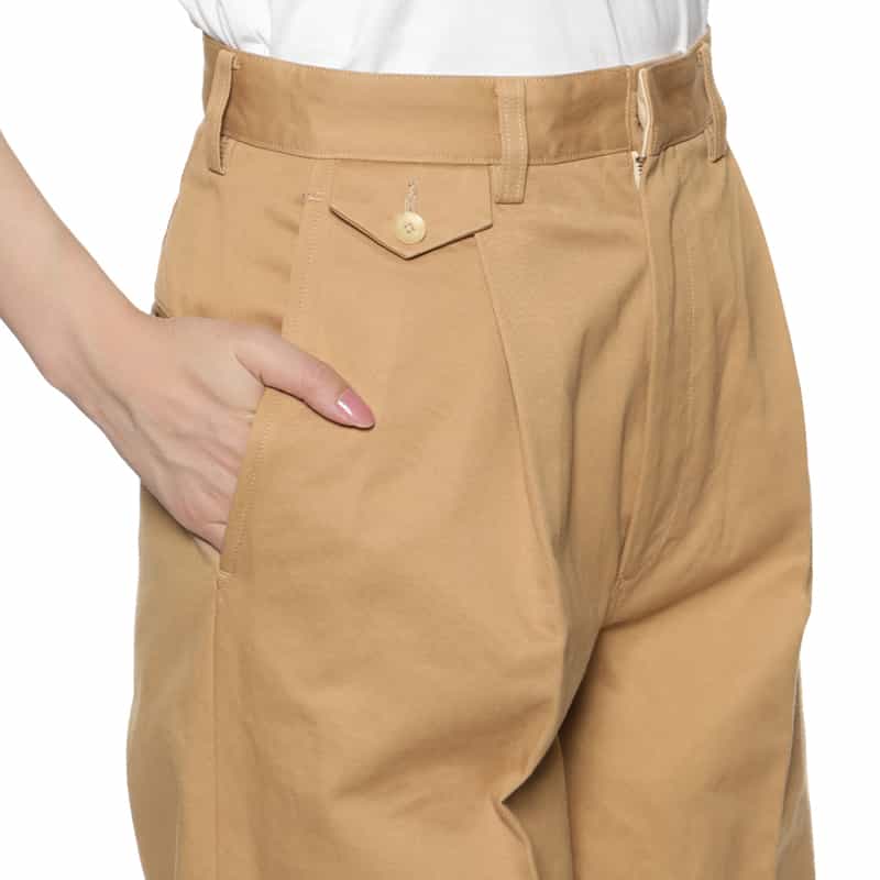 AURALEE コットンチノパンツ CAMEL