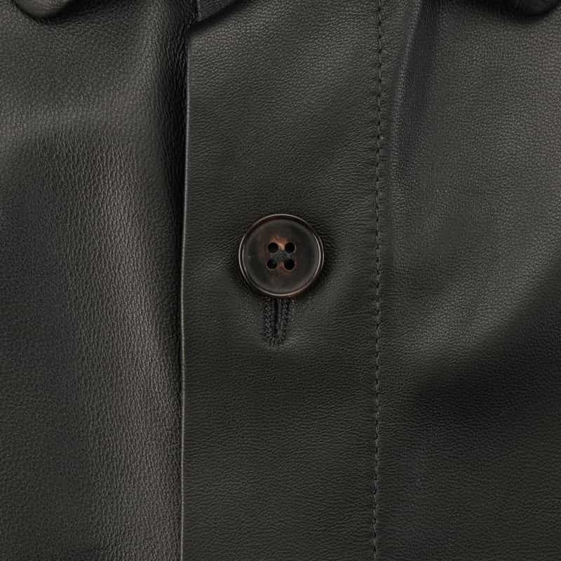 ARMA ラムレザー シャツジャケット BLACK