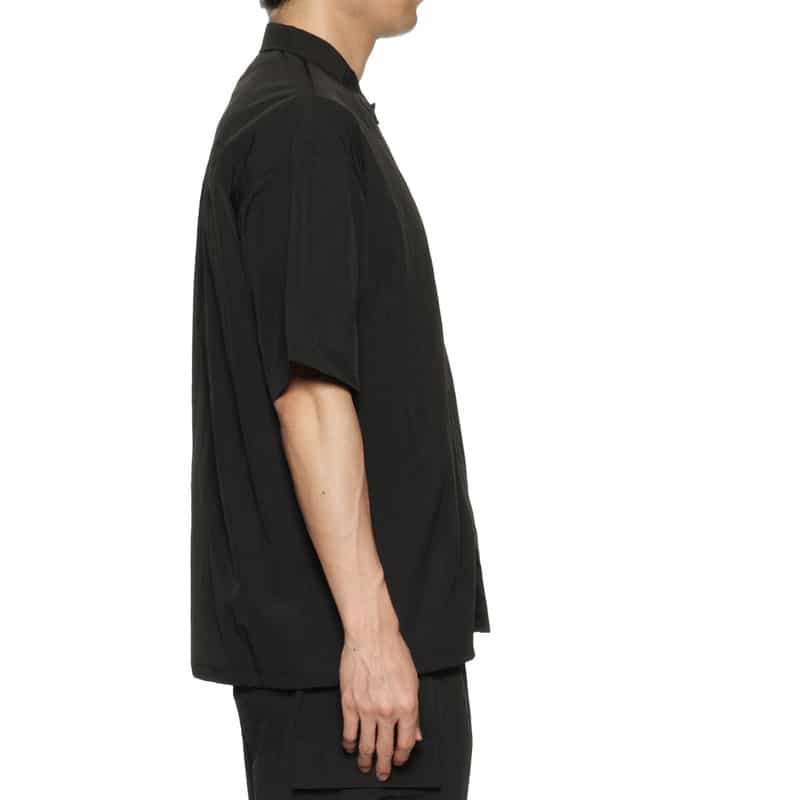 BARNEYS NEW YORK "BARNEYS" ナイロン素材シャツ BLACK