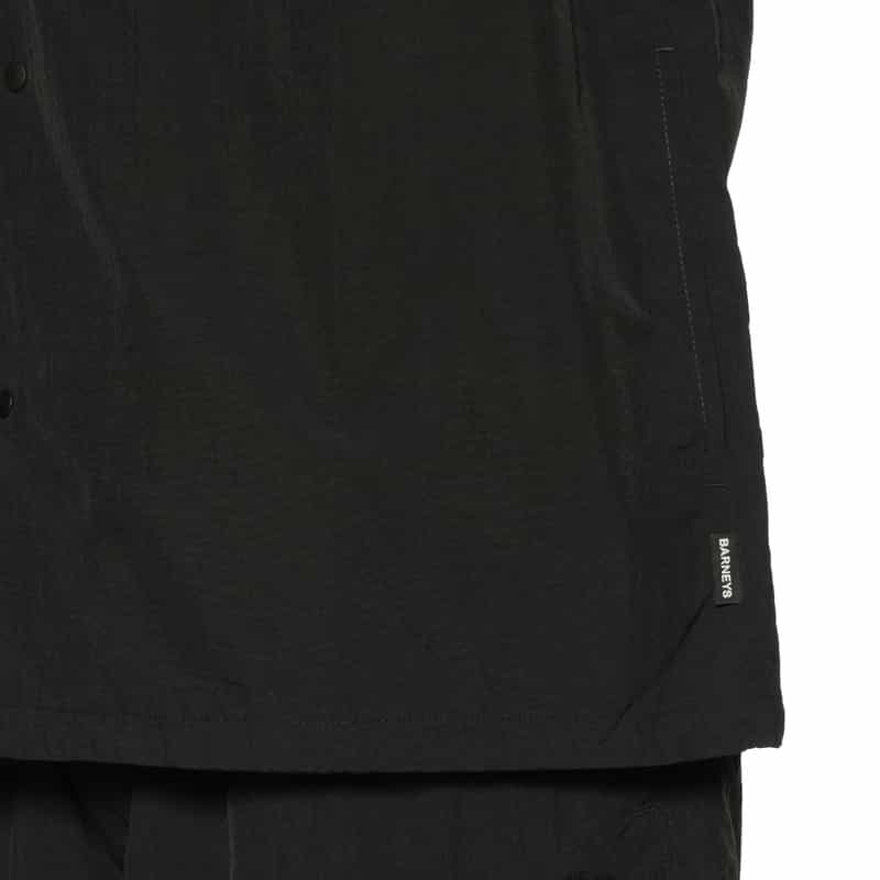 BARNEYS NEW YORK "BARNEYS" ナイロン素材シャツ BLACK
