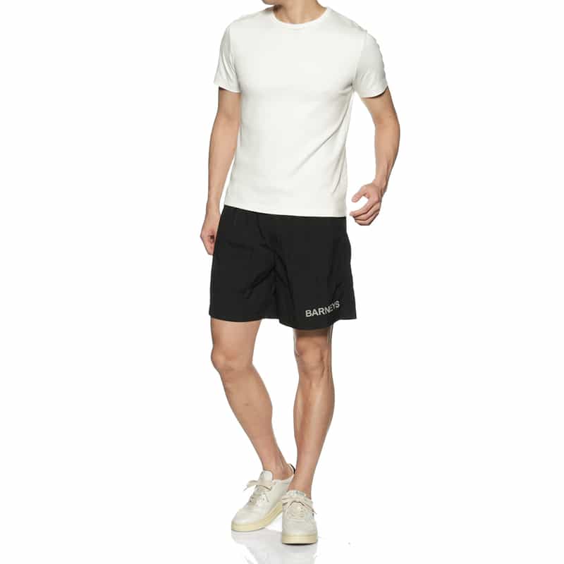 BARNEYS NEW YORK "BARNEYS" ロゴ入りナイロンショーツ BLACK