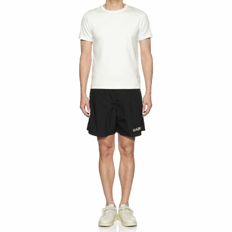 BARNEYS NEW YORK "BARNEYS" ロゴ入りナイロンショーツ BLACK