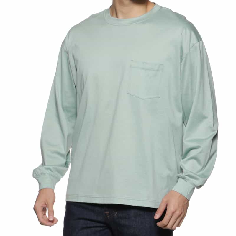 BARNEYS NEW YORK シルケット加工ロングスリーブTシャツ GREEN