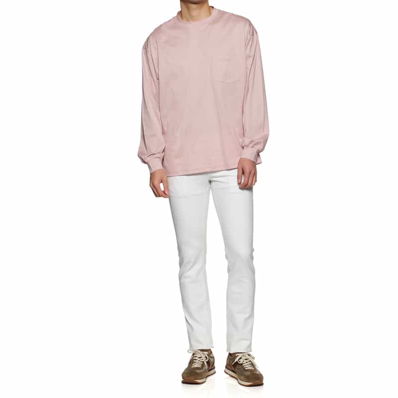 BARNEYS NEW YORK シルケット加工ロングスリーブTシャツ PINK