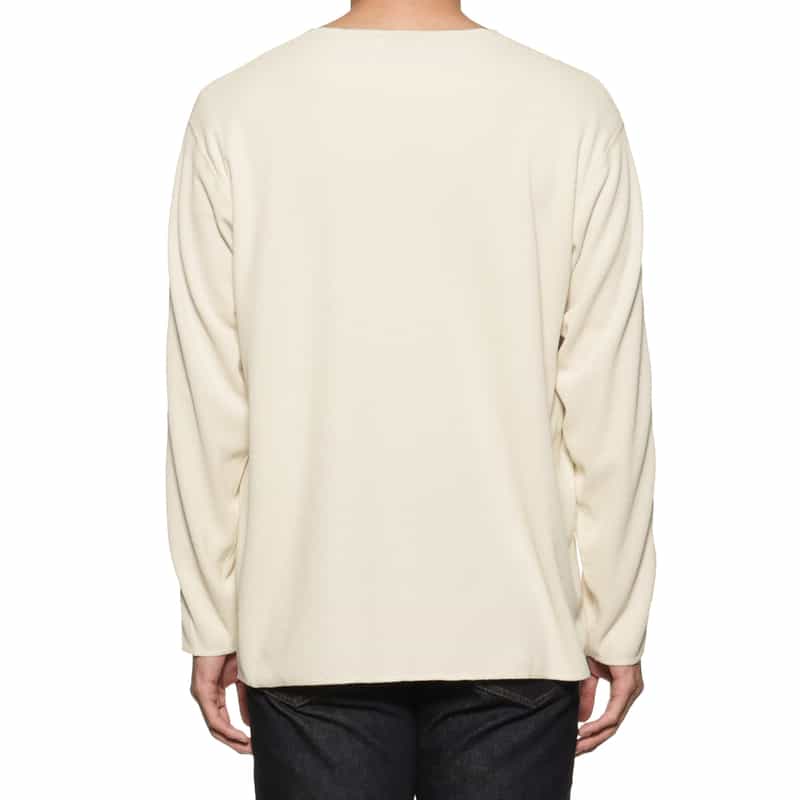 BARNEYS NEW YORK ワッフル素材ロングスリーブTシャツ WHITE
