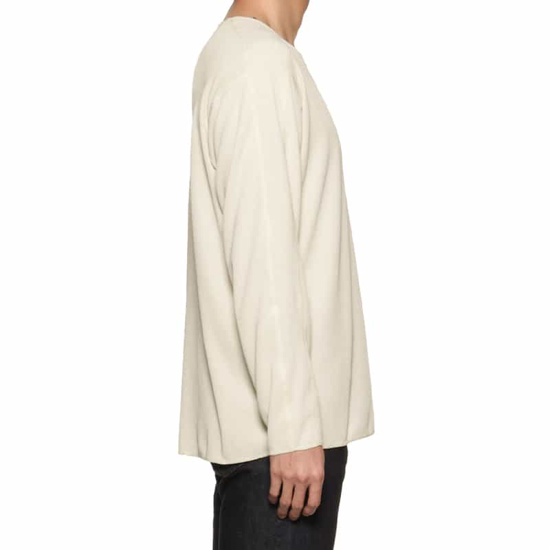 BARNEYS NEW YORK ワッフル素材ロングスリーブTシャツ WHITE