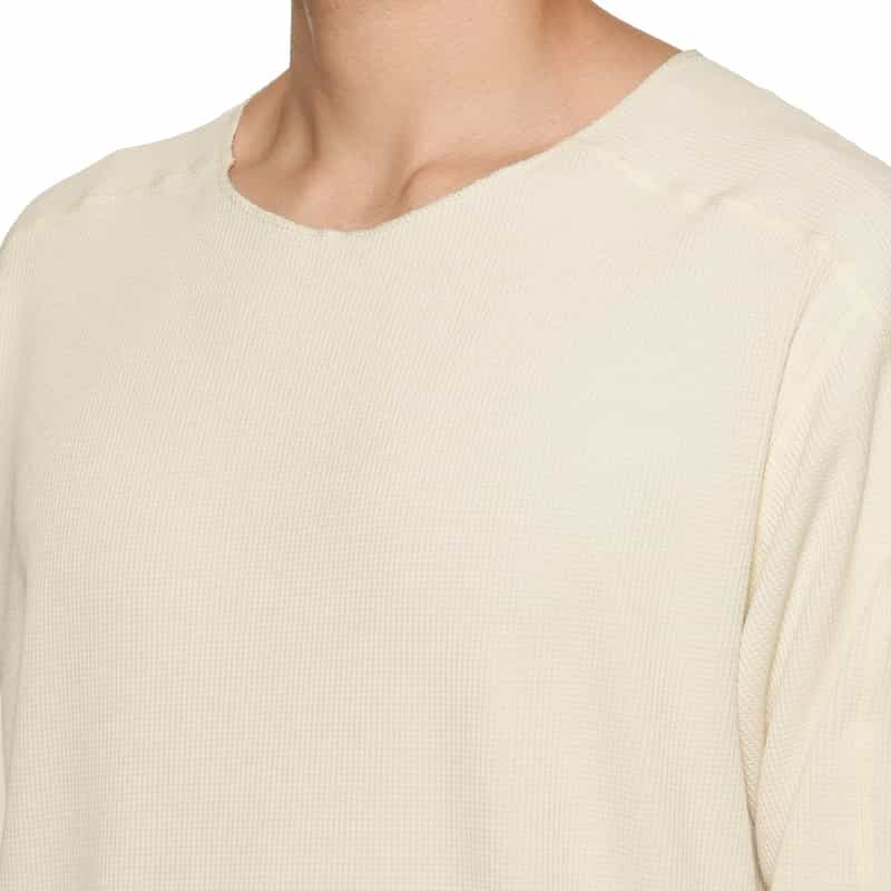 BARNEYS NEW YORK ワッフル素材ロングスリーブTシャツ WHITE