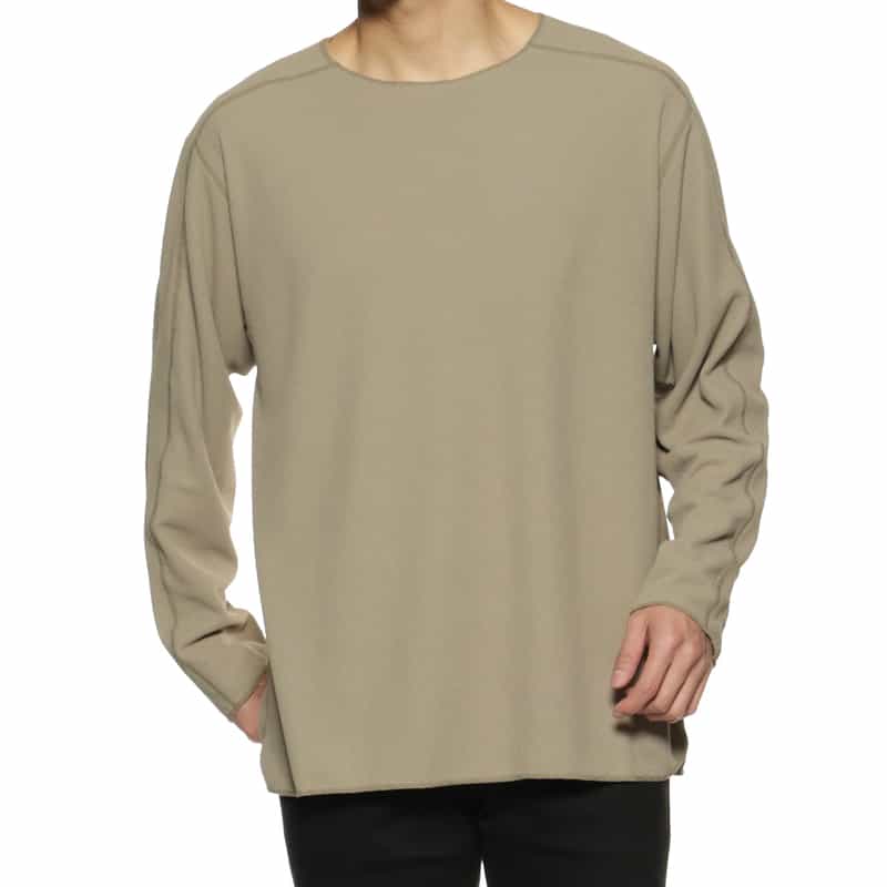 BARNEYS NEW YORK ワッフル素材ロングスリーブTシャツ BEIGE