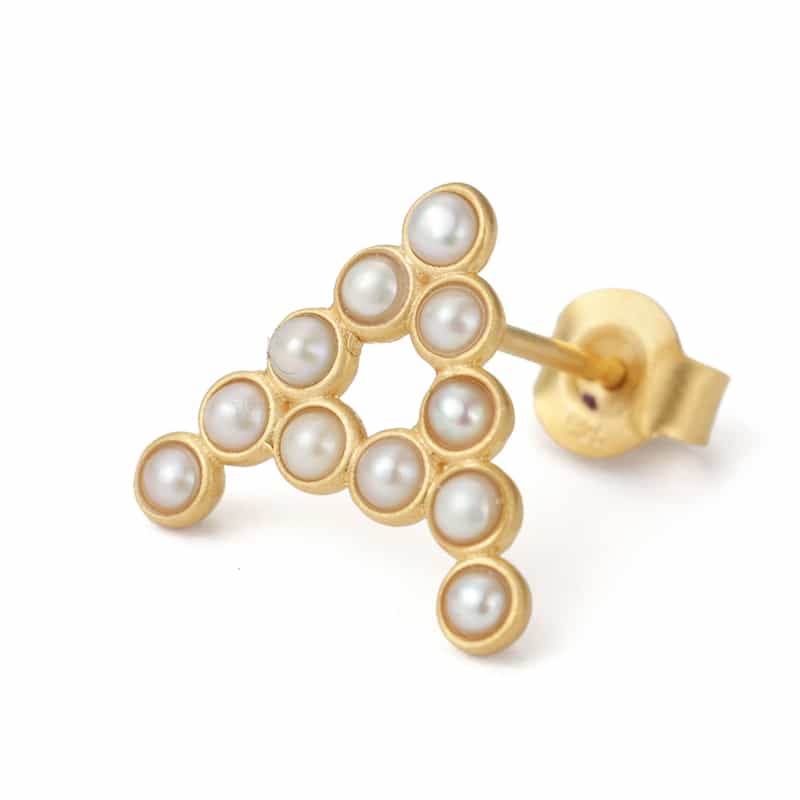 LA SOEUR LA SOEUR＜ラ スール＞片耳ピアス "A"（パール） NONE