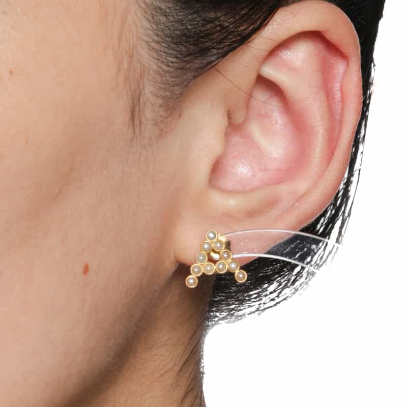 LA SOEUR LA SOEUR＜ラ スール＞片耳ピアス "A"（パール） NONE